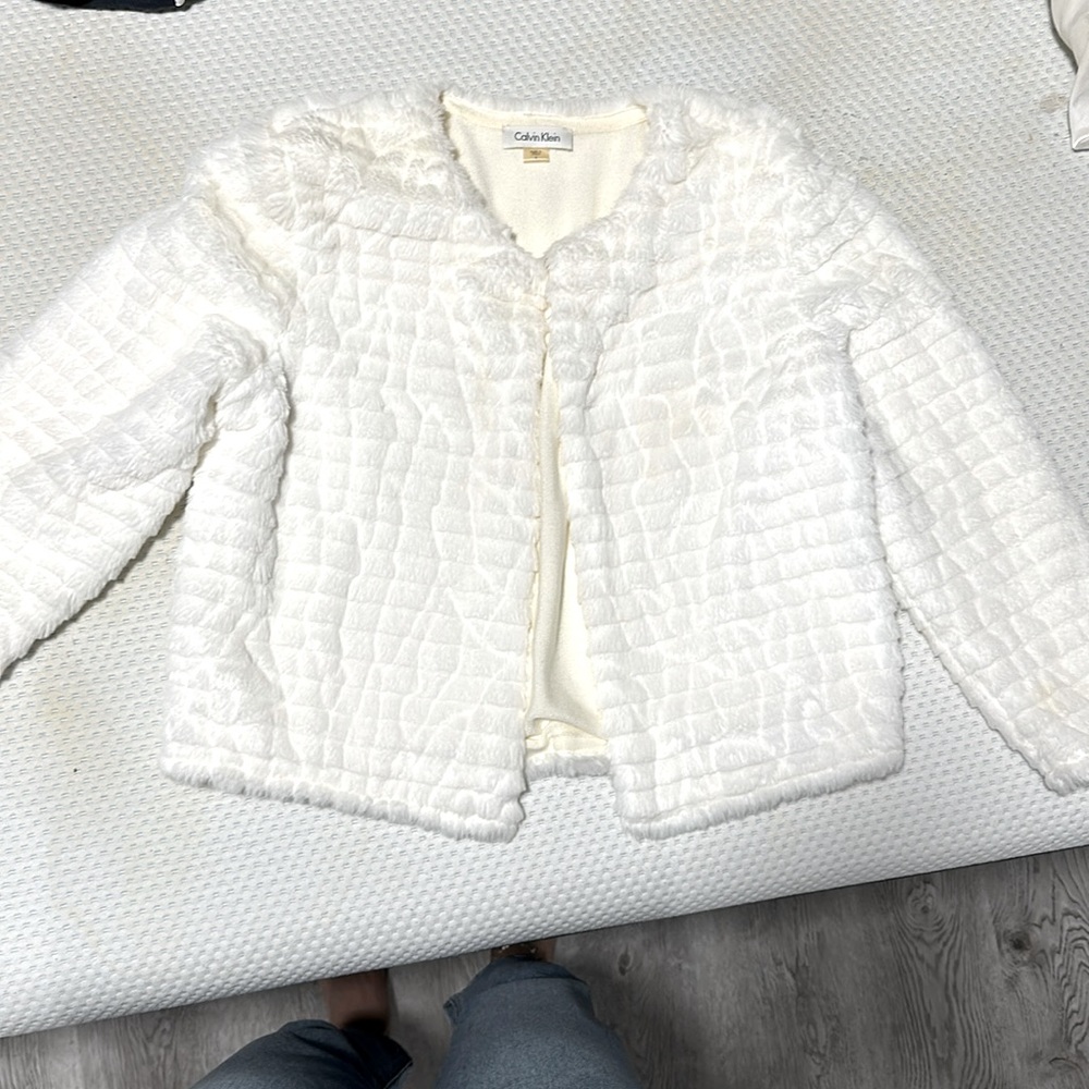 Calvin Klein fur sweater